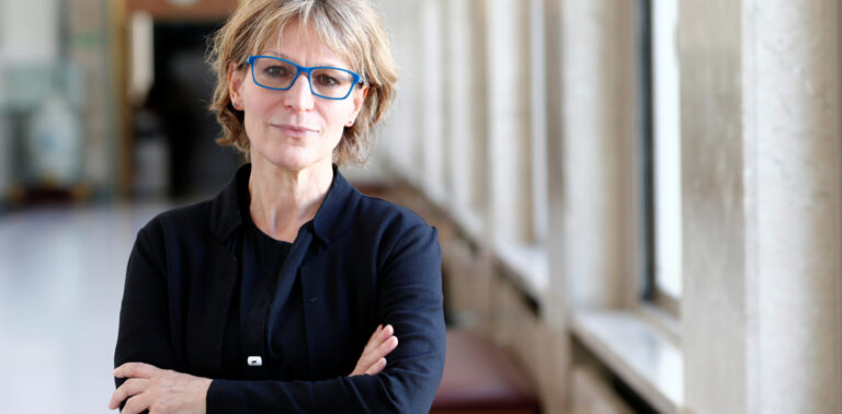 Callamard, the UN special rapporteur on extrajudicial executions poses after a session of the Human Rights Council in Geneva